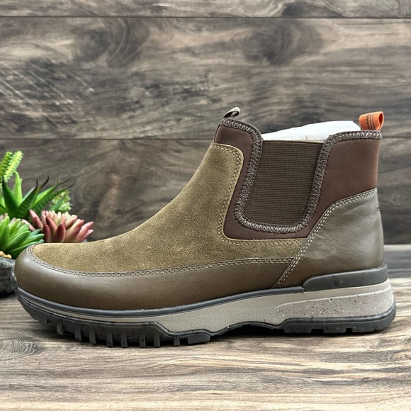 NIB Earth Elements 10M Skill Snow Winter Chukka Lug Sole Boots Suede Taupe - Picture 5 of 11
